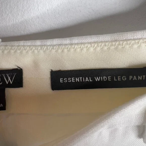 J.Crew $128 Wide-leg Essential pant in linen White Size 2 BW528 - Picture 4 of 8